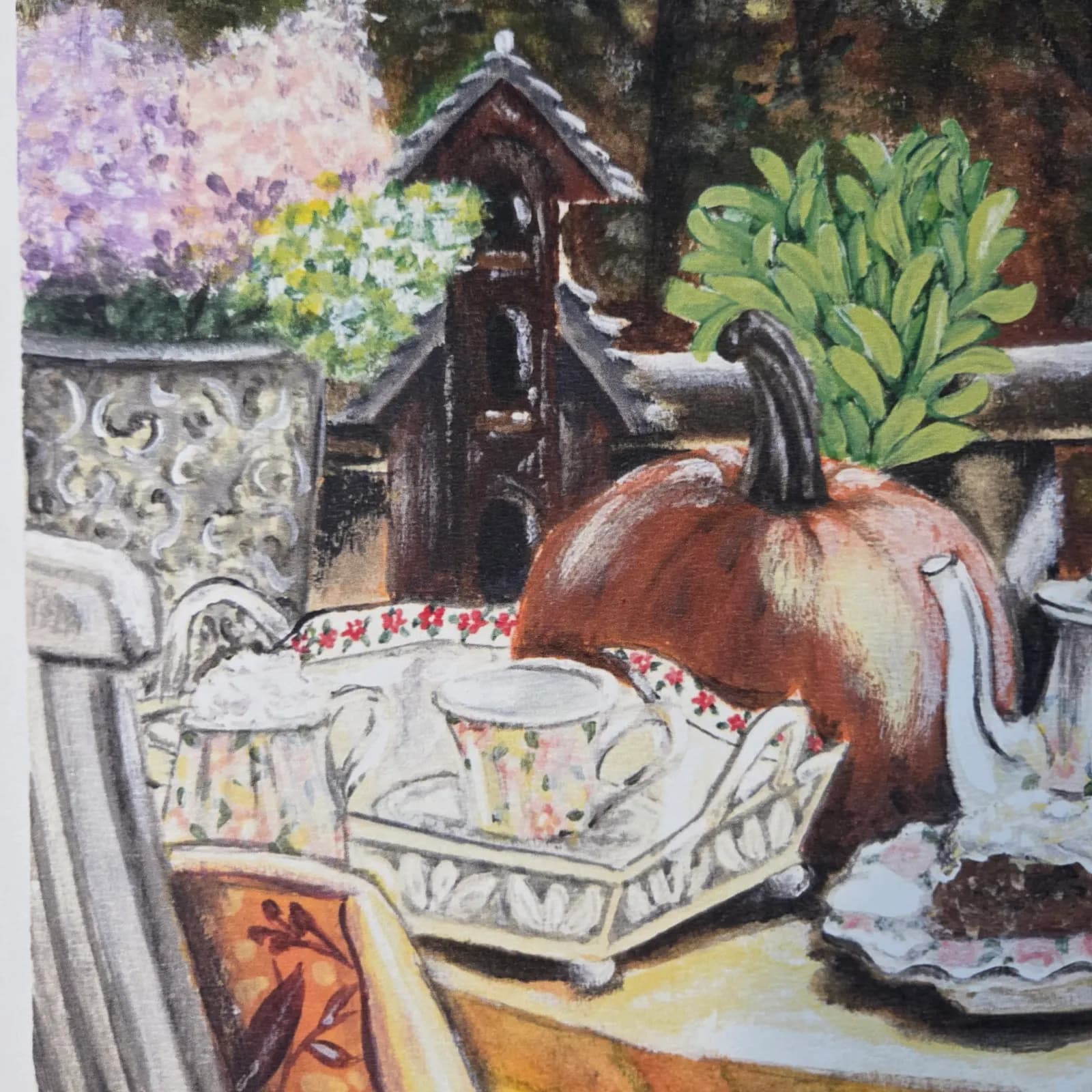 Illustration À l’heure du thé d’automne