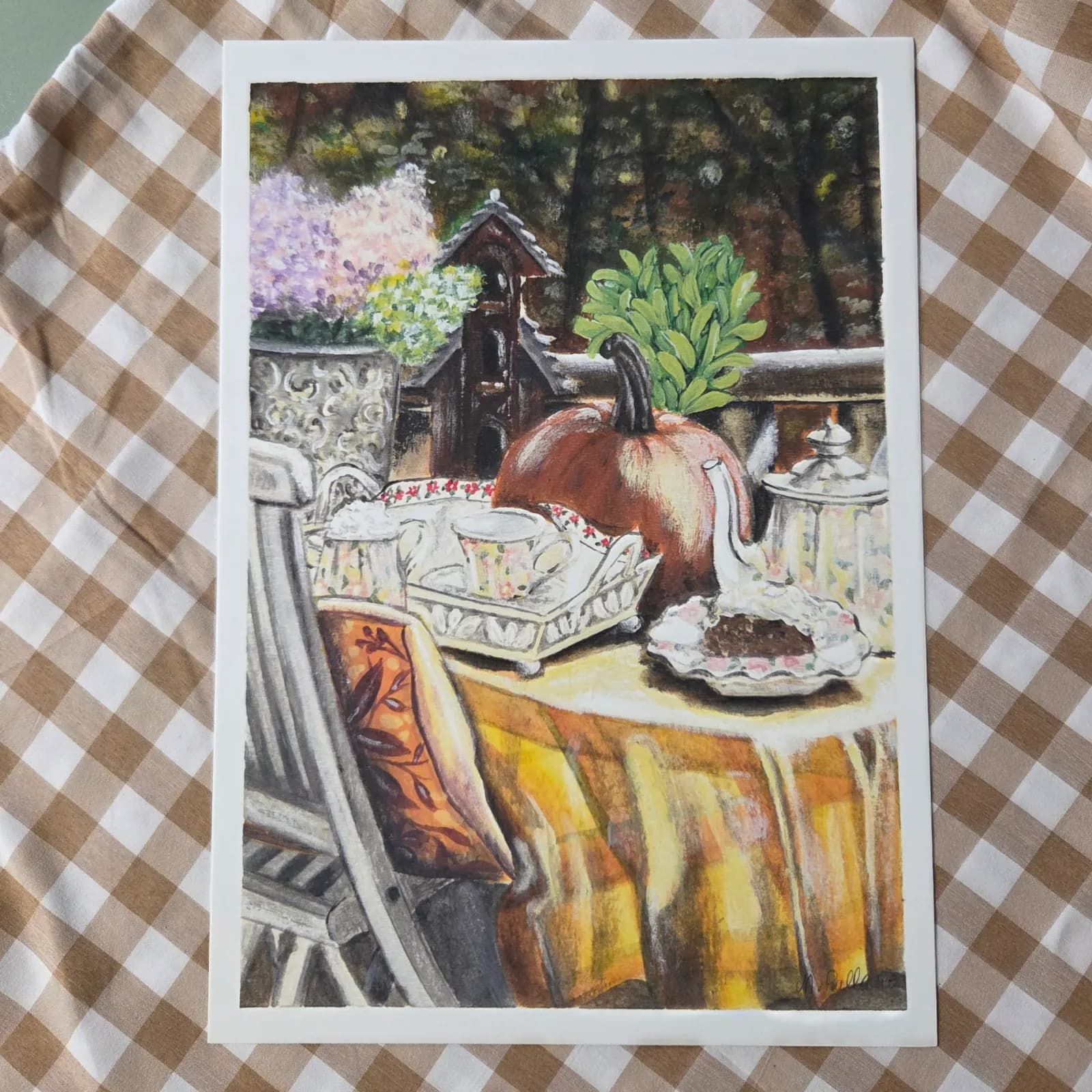 Illustration À l’heure du thé d’automne