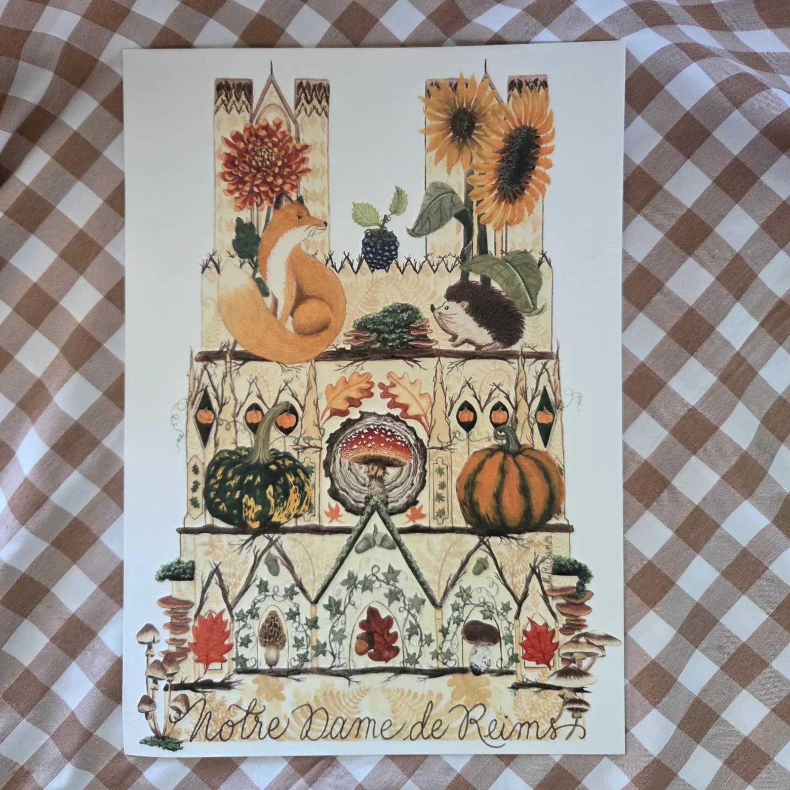 Illustration d’automne Notre-Dame de Reims